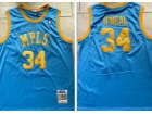 Los Angeles Lakers #34 Shaquille O'Neal Baby Blue MPLS Jersey