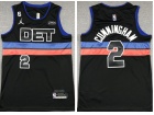 Detroit Pistons #2 Cade Cunningham Black 2022-23 Jersey