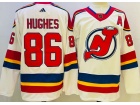 Adidas New Jersey Devils #86 Jack Hughes White 2023 Reverse Jersey