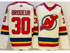 Adidas New Jersey Devils #30 Martin Brodeu White 2023 Reverse Jersey