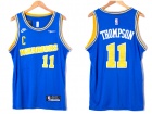 Nike Golden State Warriors #11 Klay Thompson Blue Throwback Jersey