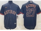 Nike Houston Astros #27 Jose Altuve Black Lights Out Jerseys