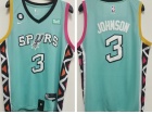 San Antonio Spurs #3 Keldon Johnson Green 2022-23 City Jersey