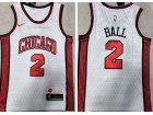 Nike Chicago Bulls #2 Lonzo Ball  White 2022-23 City Jersey