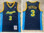 Denver Nuggets #3 Allen Iverson Dark Blue Throwabck Jersey