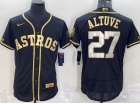 Nike Houston Astros #27 Jose Altuve Black Gold Champion Flexbase Jersey