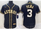 Houston Astros #3 Jeremy Pena Black Gold Champion Flexbase Jersey