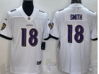 Baltimore Ravens #18 Roquan Smith White Vapor Limited Jersey