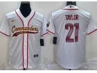 Washington Commanders #21 Sean Taylor  White Baseball Jersey