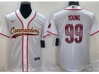 Washington Commanders #99 Chase Young White Baseball Jersey