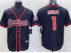 Arizona Cardinals #1 Kyler Murray Black Baseball Jersey