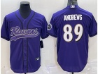 Baltimore Ravens #89 Mark Andrews Purple Baseball Jersey