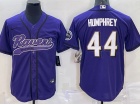 Baltimore Ravens #44 Marlon Humphrey Purple Baseball Jersey