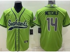 Seattle Seahawks #14 DK Metcalf Green Baseball Jersey