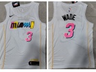 Nike Miami Heat #3 Dwyane Wade White 2022-23 City Jersey