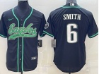 Philadelphia Eagles #6 DeVonta Smith Black Baseball Jersey