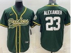 Green Bay Packers #23 Jaire Alexander Green Baseball Jersey