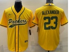 Green Bay Packers #23 Jaire Alexander Yellow Baseball Jersey