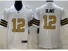 New Orleans Saints #12 Chris Olave White Color Rush Limited Jersey