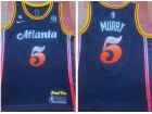 Atlanta Hawks #5 Dejounte Murray Black 2022-2023 City Jerseys