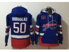 Buffalo Bills #50 Greg Rousseau Blue Hoodies