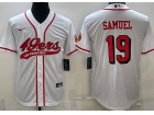 San Francisco 49ers #19 Deebo Samuel White Color Rush Baseball Jersey