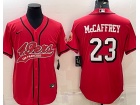 San Francisco 49ers #23 Christian Mccaffrey Red Color Rush Baseball Jersey