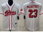 San Francisco 49ers #23 Christian Mccaffrey White Color Rush Baseball Jersey