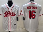 San Francisco 49ers #16 Joe Montana White Color Rush Baseball Jersey