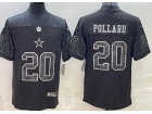 Dallas Cowboys #20 Tony Pollard Black RFLCTV Limited Jersey