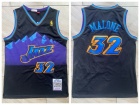 Utah Jazz #32 Karl Malone Black Throwback Jersey