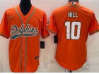 Miami Dolphins #10 Tyreek Hill Orange Baseball Jersey