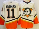 Adidas Anaheim Ducks #11 Trevor Zegras White 2023 Reverse Jersey