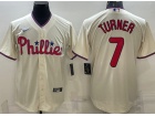 Nike Philadelphia Phillies #7 Trea Turner Cream Cool Base Jersey