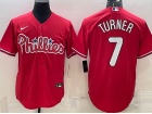 Nike Philadelphia Phillies #7 Trea Turner Red Cool Base Jersey