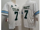 Tulane Green Wave #7 Michael Pratt White Jersey