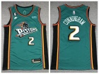 Detroit Pistons #2 Cade Cunningham Green Throwback Jersey