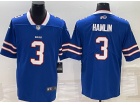 Buffalo Bills #3 Damar Hamlin Blue Limited Jersey