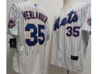 New York Mets #35 Justin Verlander White Flexbase Jersey