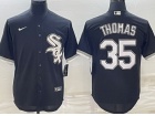 Nike Chicago White Sox #35 Frank Thomas Black Cool Base Jersey