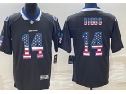 Buffalo Bills #14 Stefon Diggs Black USA Flag Fashion Jersey