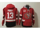 San Francisco 49ers #13 Brock Purdy Red Hoodies