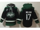 New York Jets #17 Garrett Wilson Black Hoodies