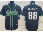 Philadelphia Eagles #88 Dallas Goedert Black Baseball Jersey