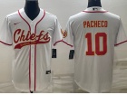 Kansas City Chiefs #10 Isiah Pacheco White Baseball Jersey