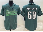 Philadelphia Eagles #68 Jordan Mailata Green Baseball Jersey