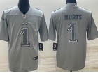 Philadelphia Eagles #1 Jalen Hurts Grey Atmosphere Jersey