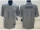 Philadelphia Eagles #11 Aj Brown Grey Atmosphere Jersey