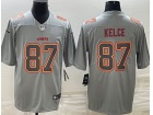 Kansas City Chiefs #87 Travis Kelce Grey Atmosphere Jersey