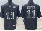 Philadelphia Eagles #11 Aj Brown Black Superbowl Jersey